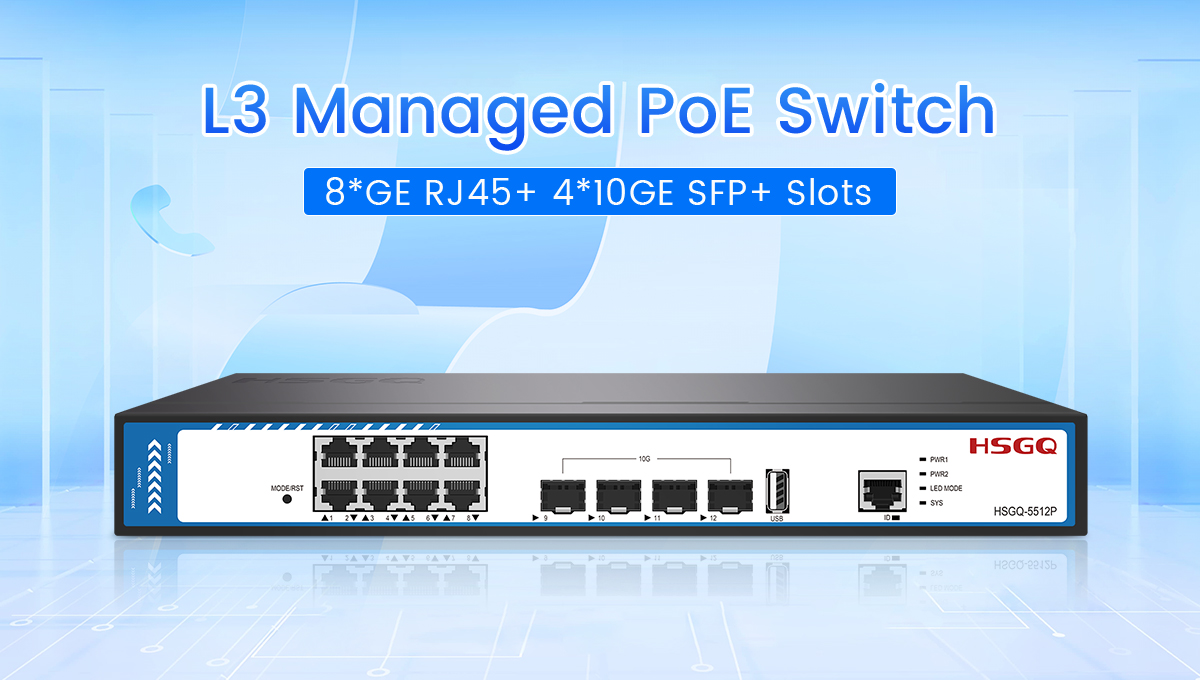 8*port managed poe switch poe switch