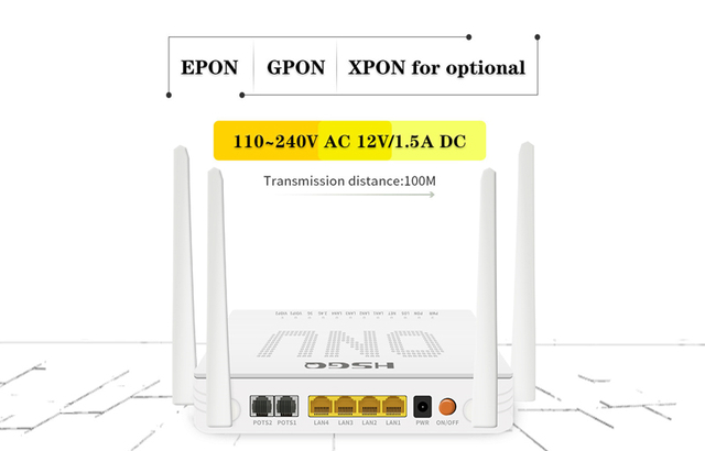 4GE+2POTS+1USB+2.4G+5.8G(1200M)wifi XPON ONU