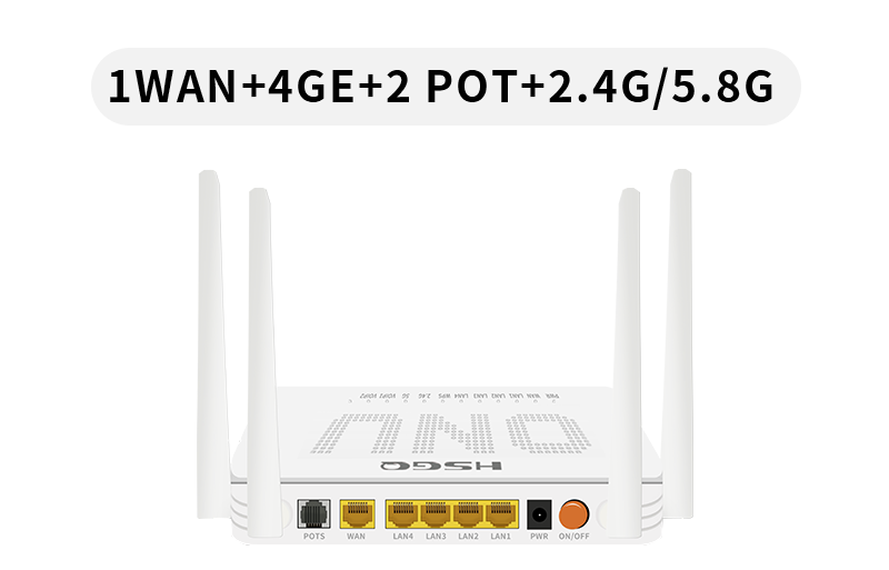 1WAN+4GE+2 POT+2.4G/5.8G Wifi Router
