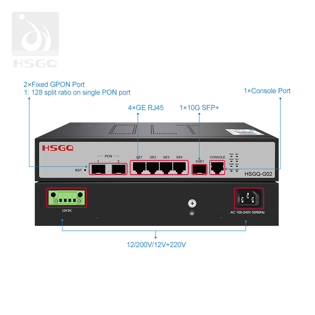 2 Ports Gpon OLT Customized for FTTH Access
