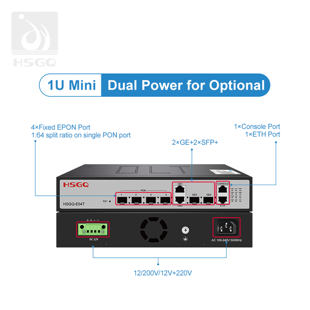 4 Port Modem EPON OLT for WiFi Router